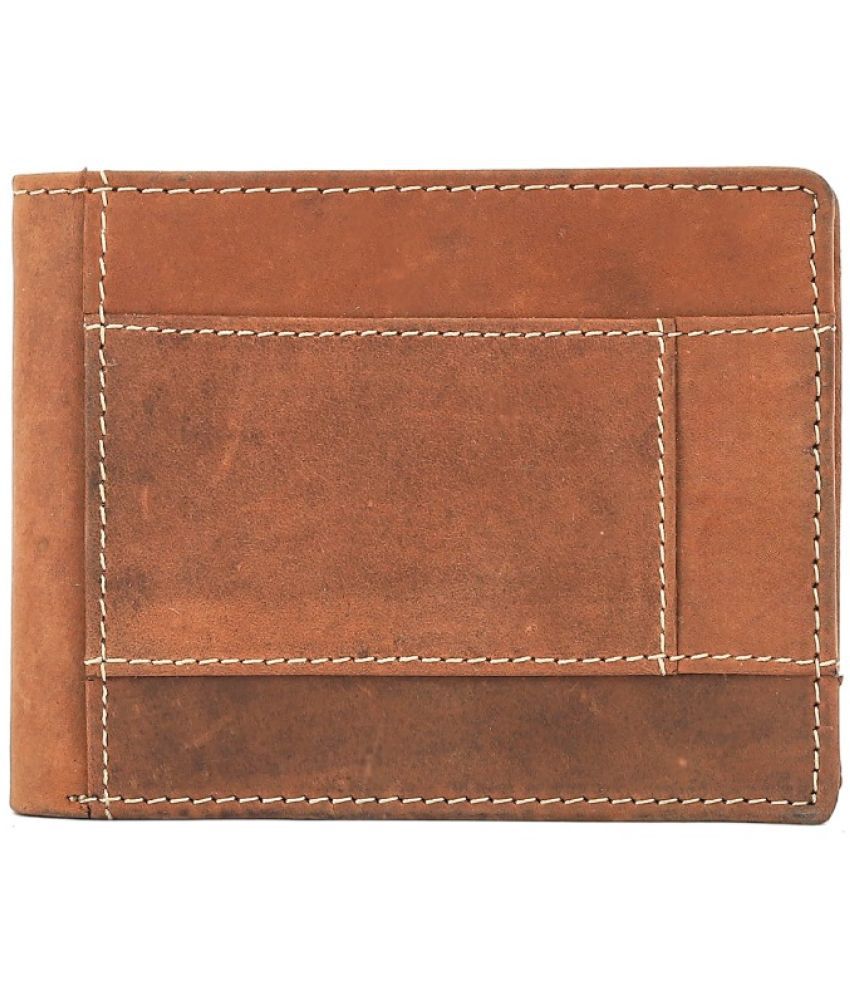     			DCENT KRAFT Tan Leather Men's Two Fold Wallet,RFID Wallet,Regular Wallet ( Pack of 1 )