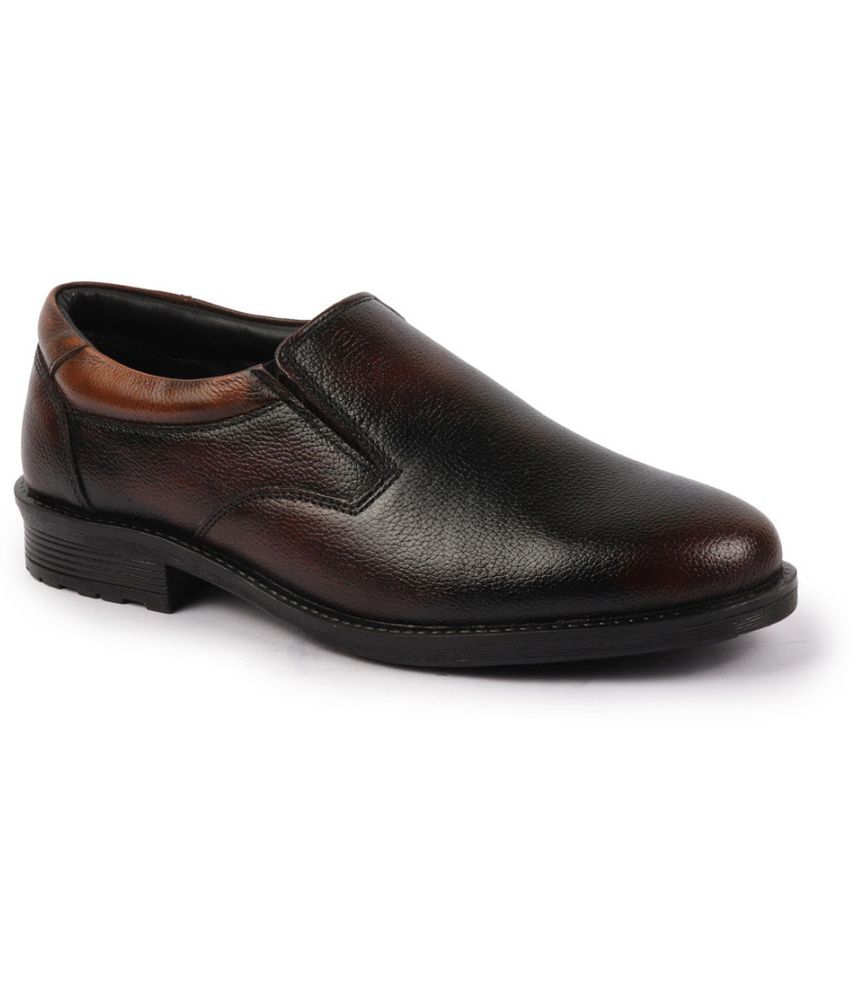     			Fausto Brown Men's Slip On Formal Shoes