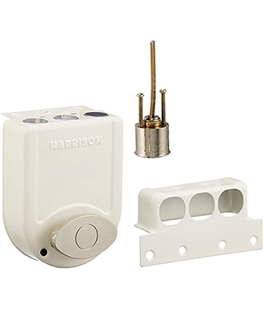     			Harrison H-0585 Iron Shield Tri Bolt Main Door Surface Mounted Rim Lock (Silver, 14 Pin, 3 Keys)