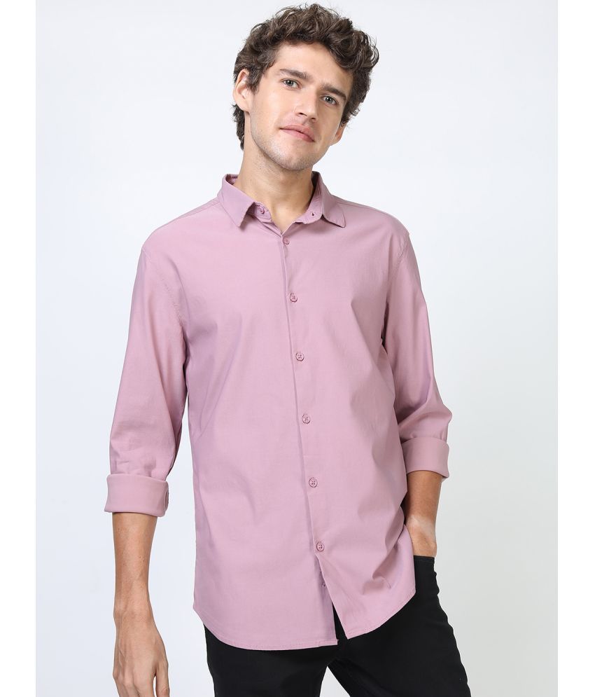     			Ketch Cotton Blend Slim Fit Solids Full Sleeves Men's Casual Shirt - Pink ( Pack of 1 )