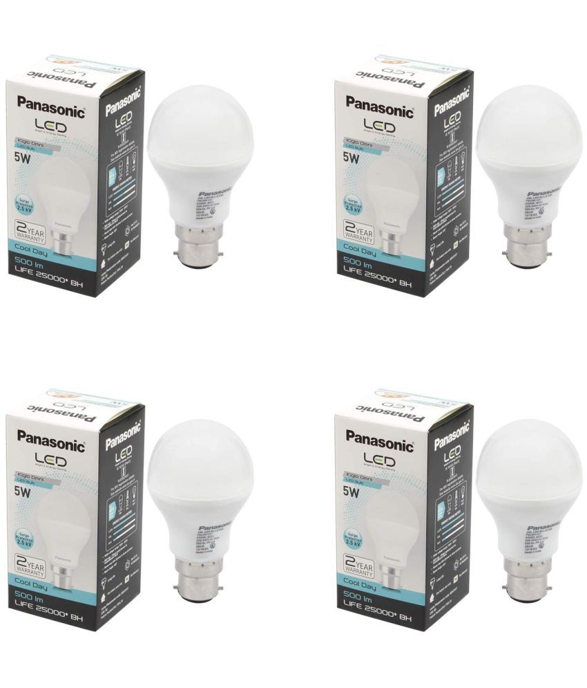     			Panasonic 5W Cool Day Light LED Bulb ( Pack of 4 )