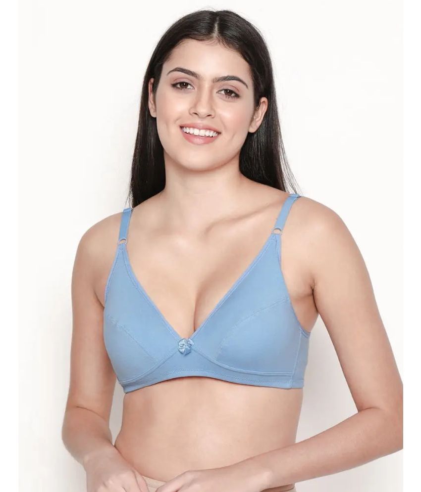     			Susie Cotton Blend Women's Plunge Bra ( Blue ) DIP1005-DelicateBlue