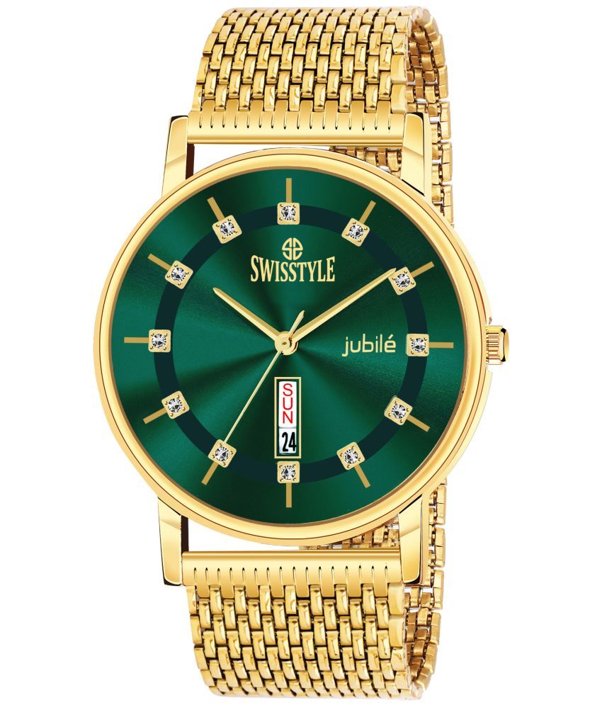     			Swisstyle Gold Metal Analog Men's Watch