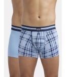 Jockey UI21 Men Super Combed Cotton Elastane Trunk - Dusk Blue Print (Pack of 2 - Prints May Vary)