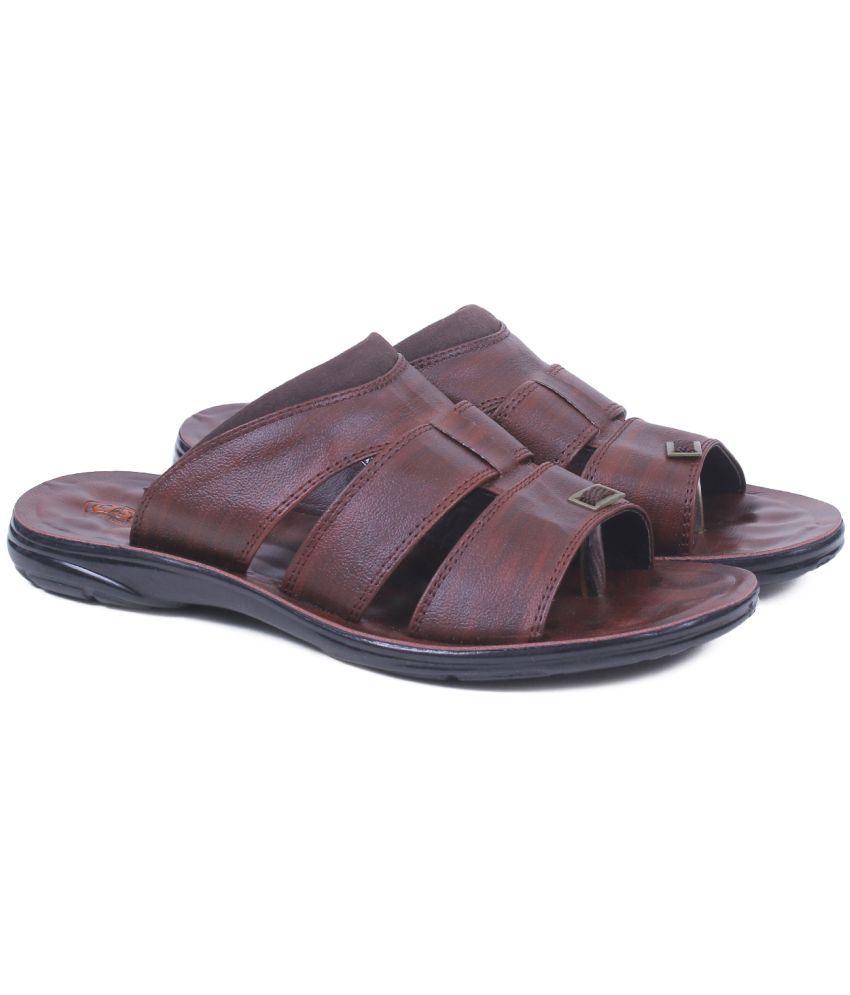     			ASIAN Brown Men's Leather Slipper