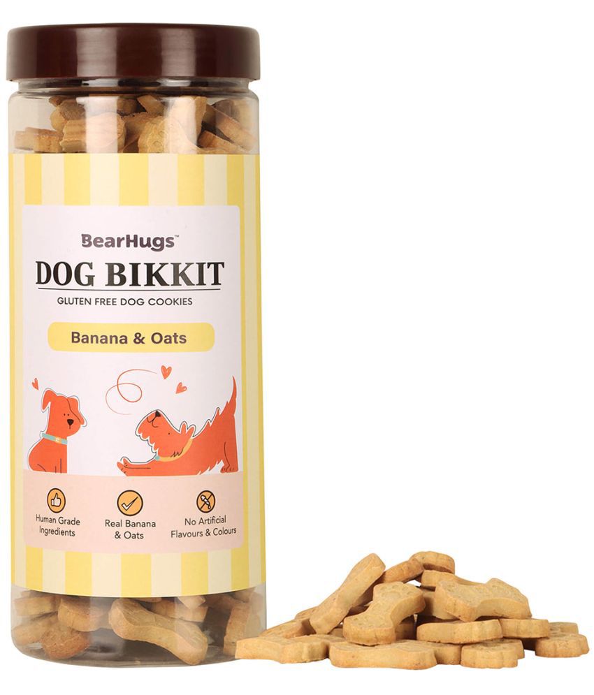     			BearHugs 500gm Dog Bikkit Gluten Free Dog Cookies - Banana and Oats