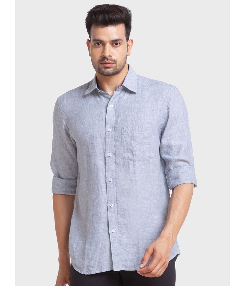     			Colorplus Linen Regular Fit Self Design Full Sleeves Men's Casual Shirt - Grey ( Pack of 1 )