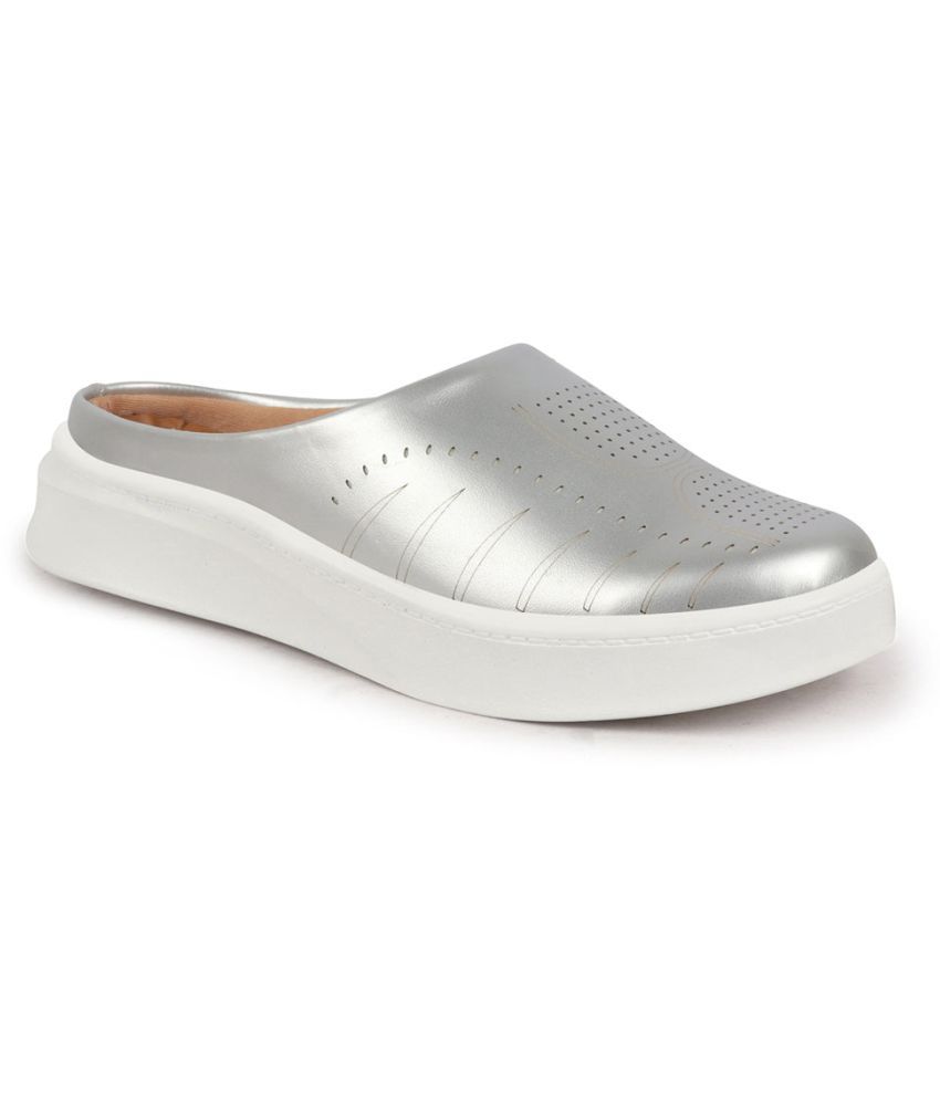     			Fausto Silver Women's Mules Shoes