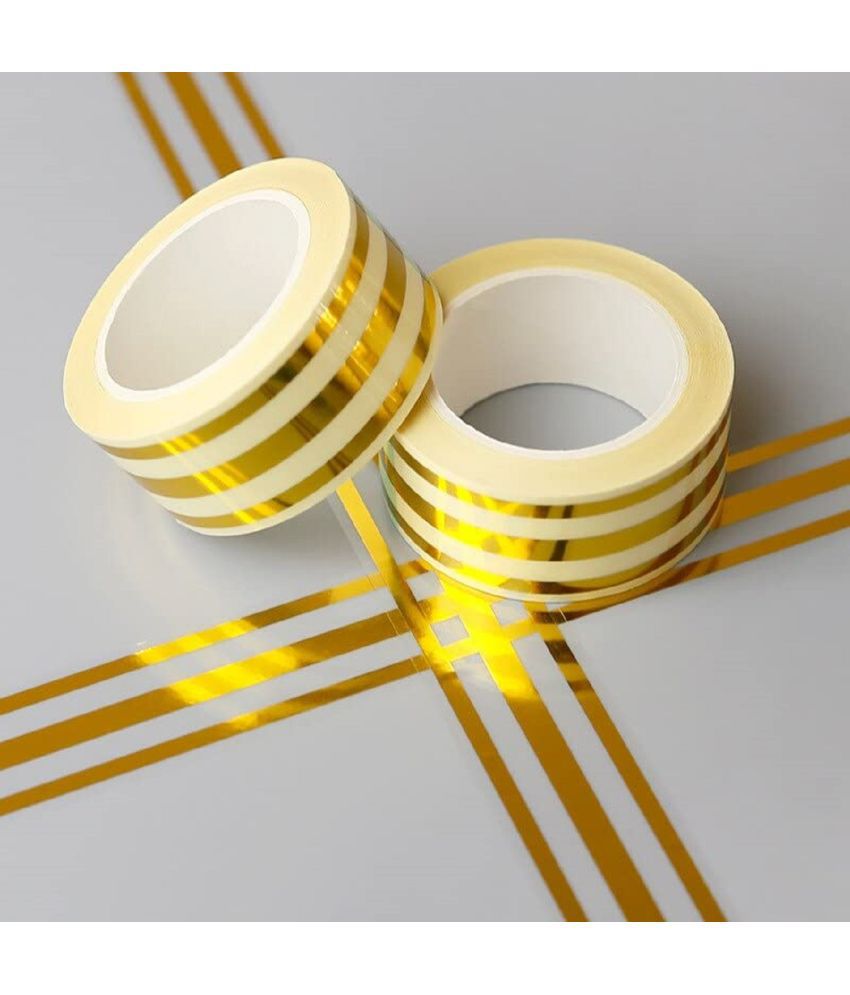     			GKBOSS Yellow Single Sided Decorative Tape ( Pack of 1 )