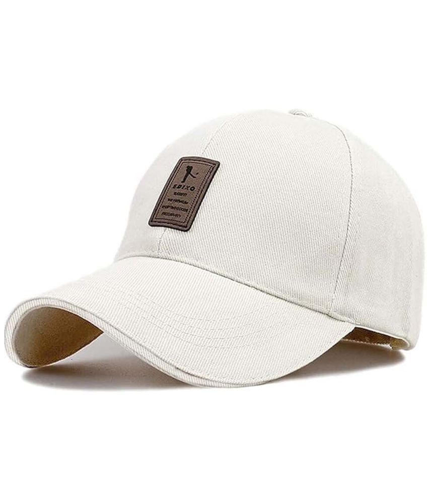     			Hills Boro White Cotton Men's Cap ( Pack of 1 )