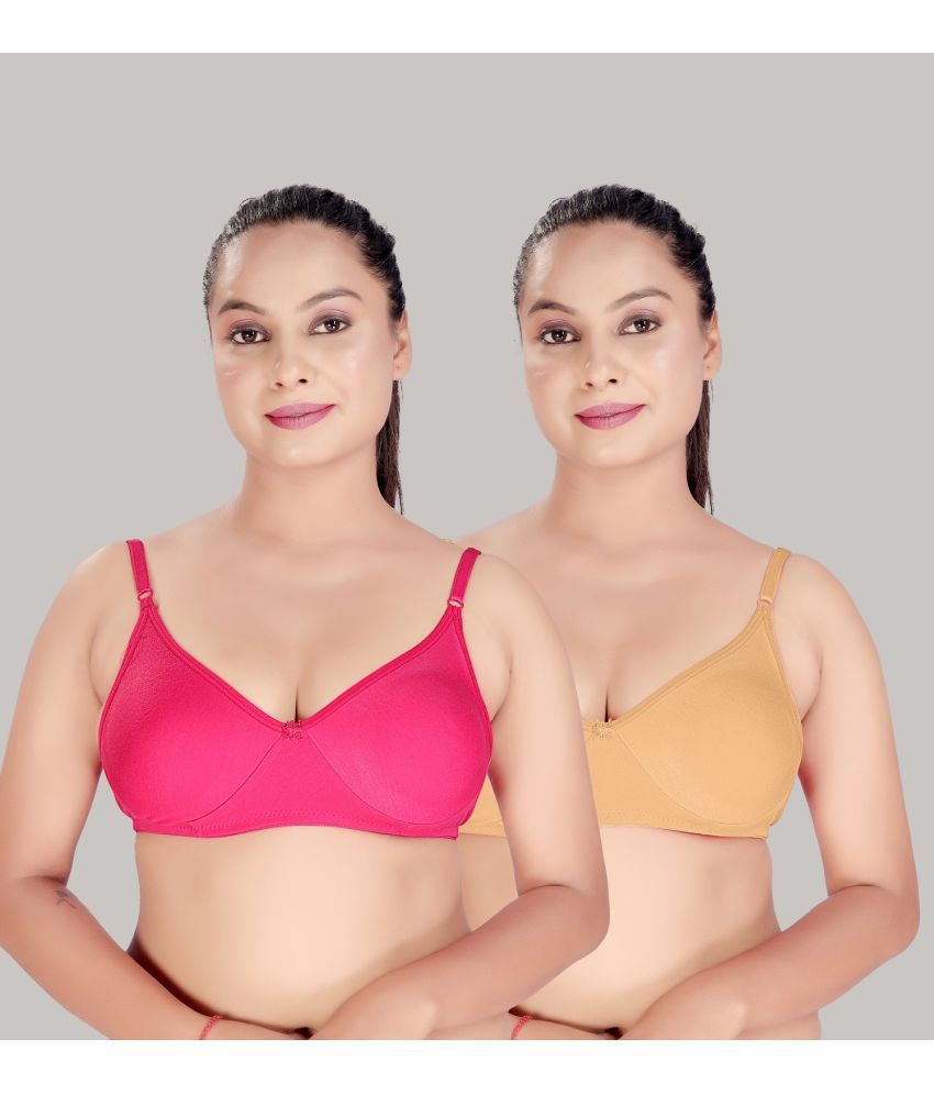     			M A FASHION Pack of 2 Cotton Women's Push Up Bra ( Multicolor )