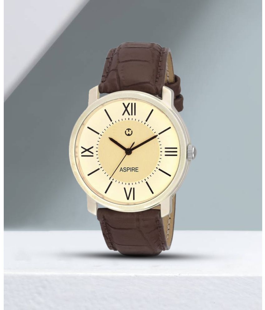     			Wizard Times Brown Leather Analog Men's Watch
