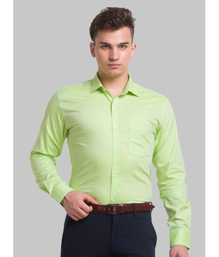     			Park Avenue Cotton Slim Fit Full Sleeves Men's Formal Shirt - Green ( Pack of 1 )