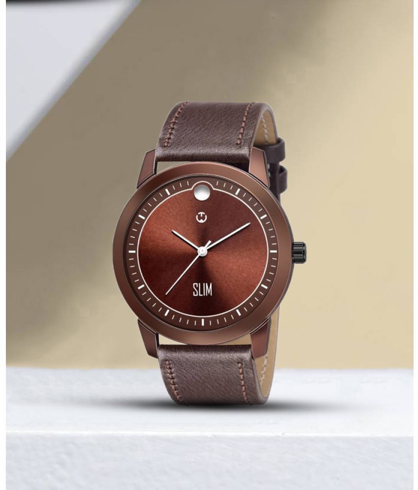     			Wizard Times Maroon Leather Analog Men's Watch