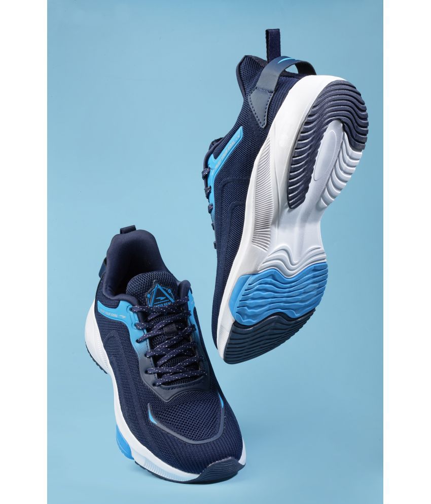    			ASIAN HIGHWAY Navy Blue Men's Sports Running Shoes