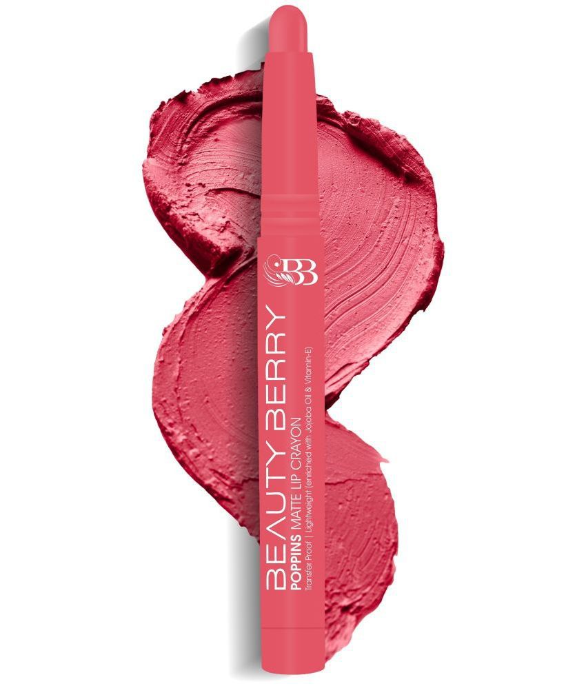     			Beauty Berry Pink Rose Matte Lipstick 4