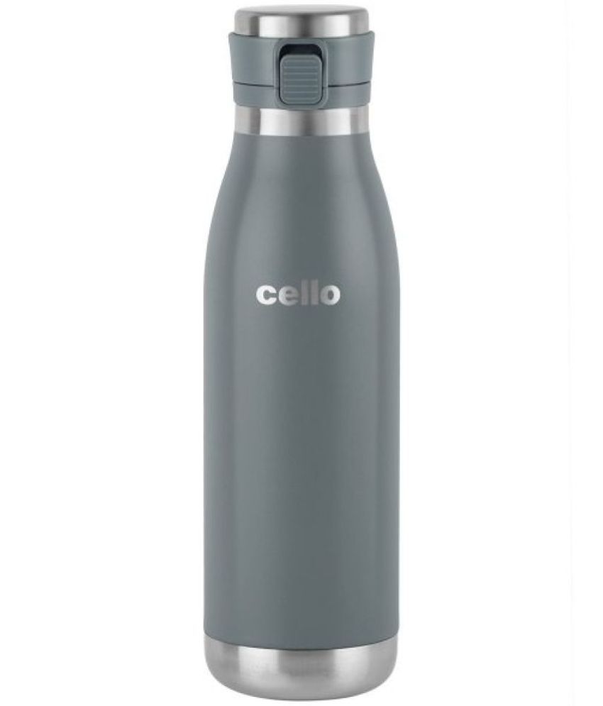     			Cello Duro Jet Vacusteel Light Grey Steel Flask ( 600 ml )