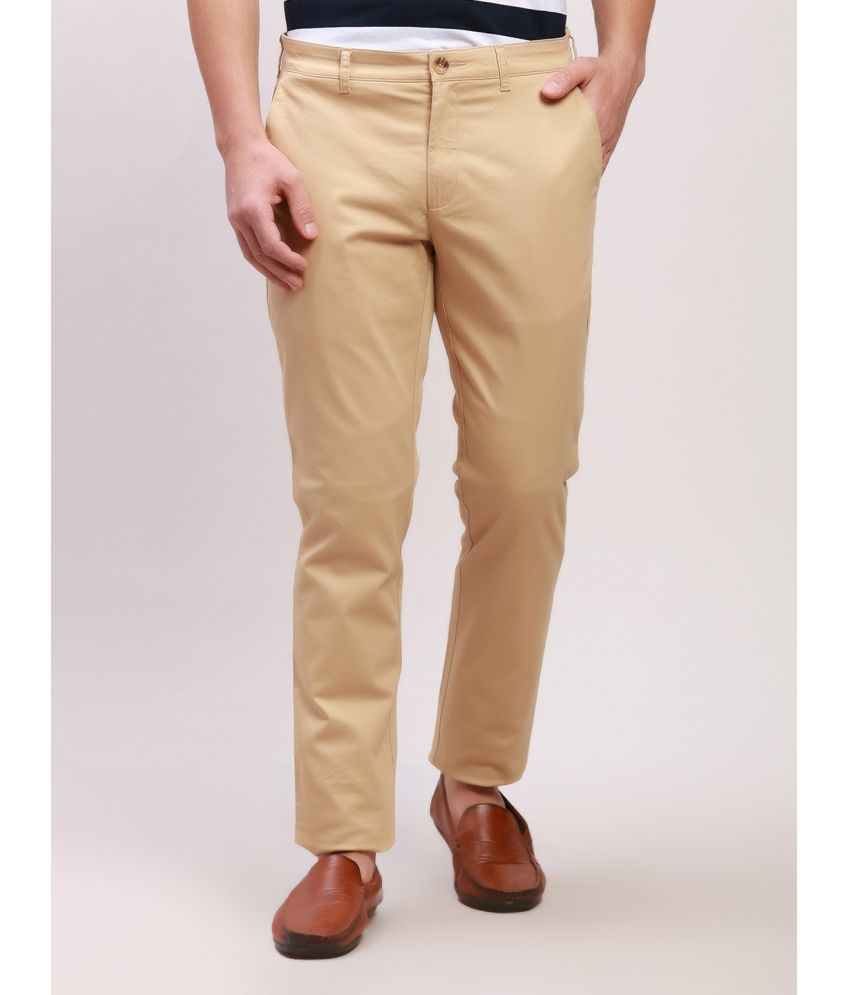     			Colorplus Regular Flat Men's Chinos - Khaki ( Pack of 1 )