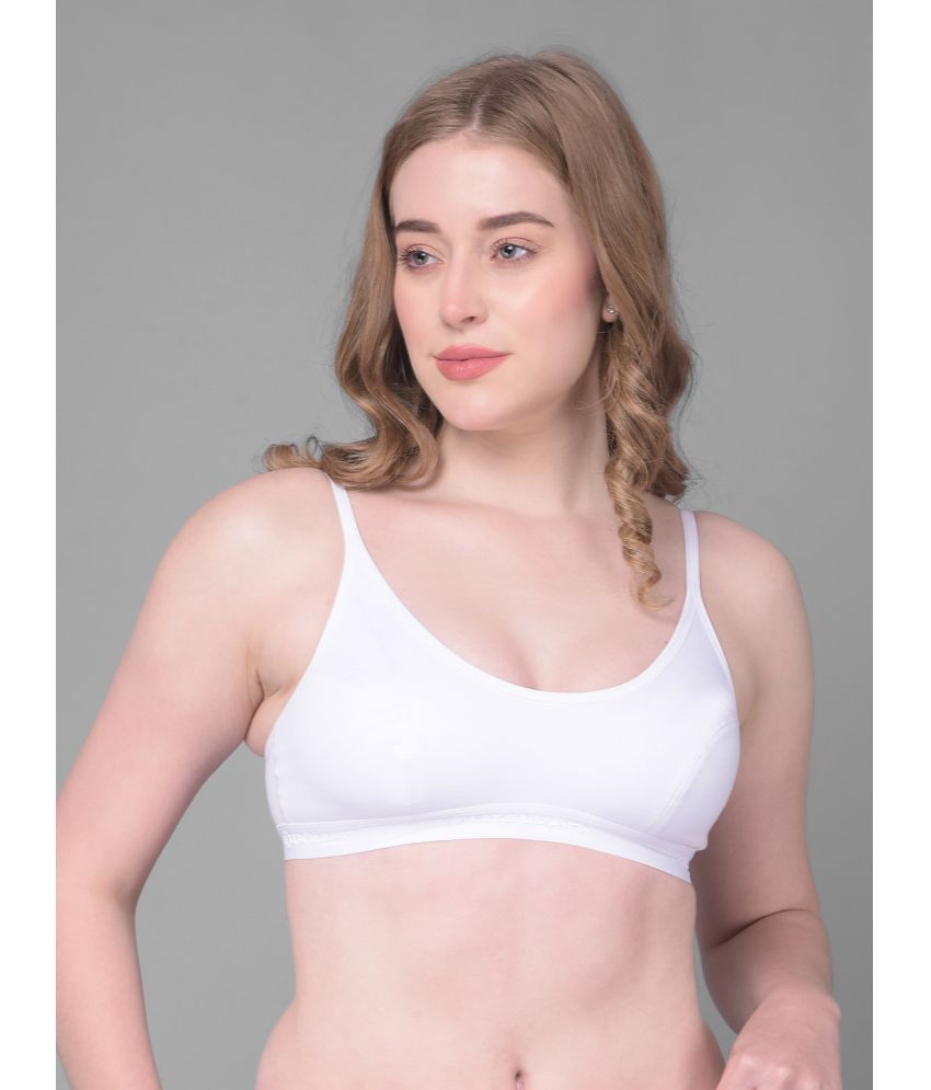     			Dollar Missy White Cotton Non Padded Women's Cami bra ( Pack of 1 )