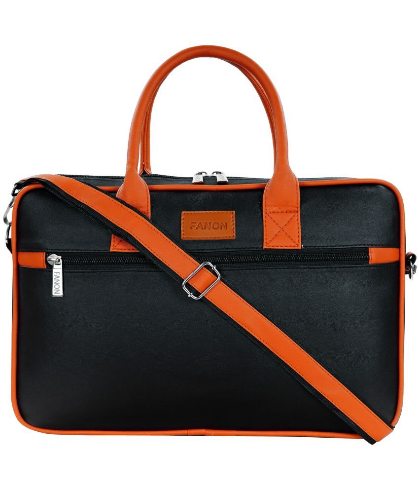     			FANON Black P.U Office Bag