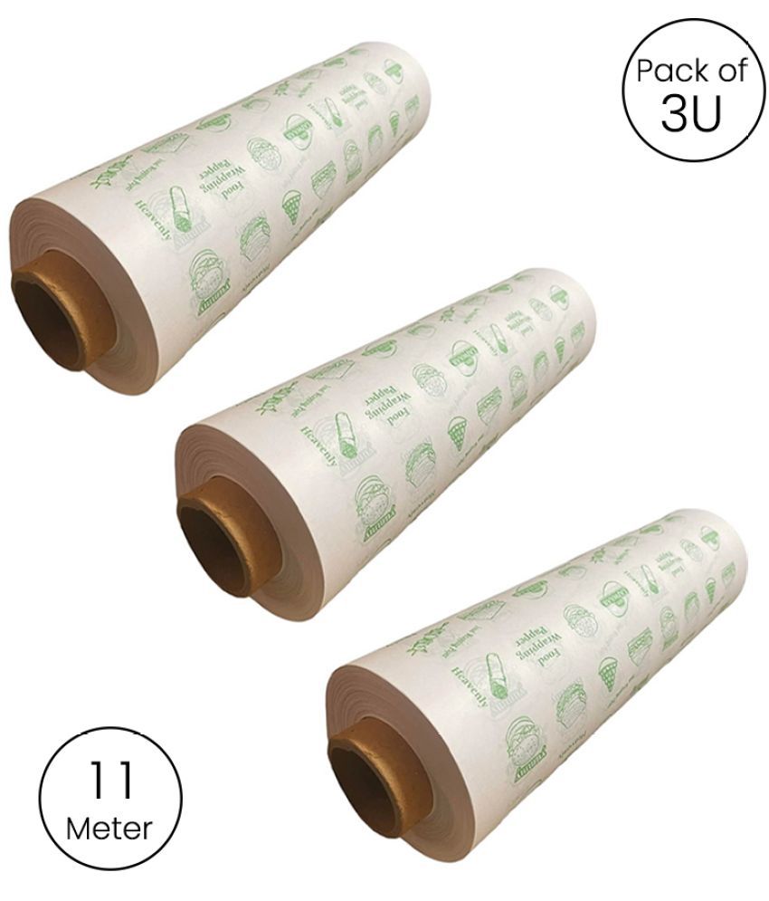     			HOMETALES 45 GSM Printed 11 meter Food Wrapping Paper roll, Pack of 3