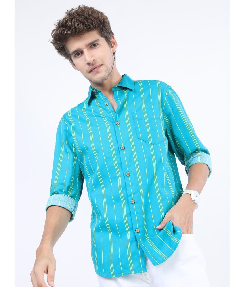     			Ketch 100% Cotton Slim Fit Printed Full Sleeves Men's Casual Shirt - Green ( Pack of 1 )