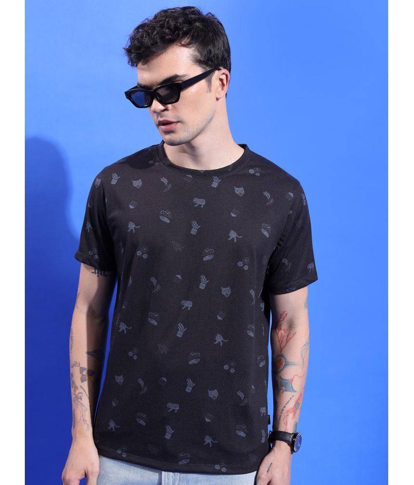     			Ketch Polyester Relaxed Fit Printed Half Sleeves Men's T-Shirt - Black ( Pack of 1 )