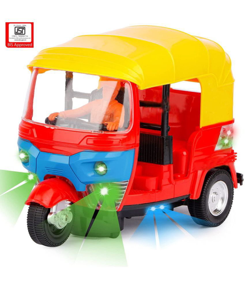     			Pullback Bump & Go Toys for Kids Auto Tricycle with Lights & Music Sound Toy
