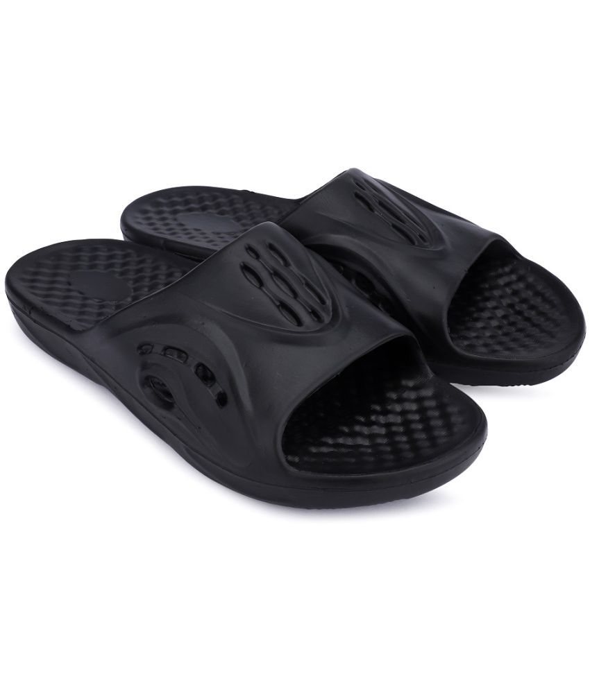     			Richale Black Men's Slide Flip Flop