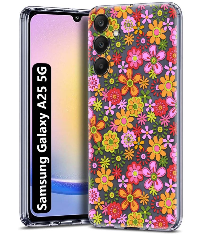     			Fashionury Multicolor Printed Back Cover Silicon Compatible For Samsung Galaxy A25 5G ( Pack of 1 )