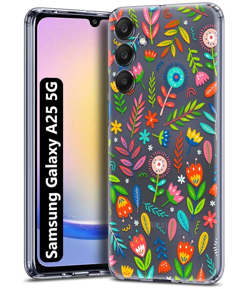     			Fashionury Multicolor Printed Back Cover Silicon Compatible For Samsung Galaxy A25 5G ( Pack of 1 )