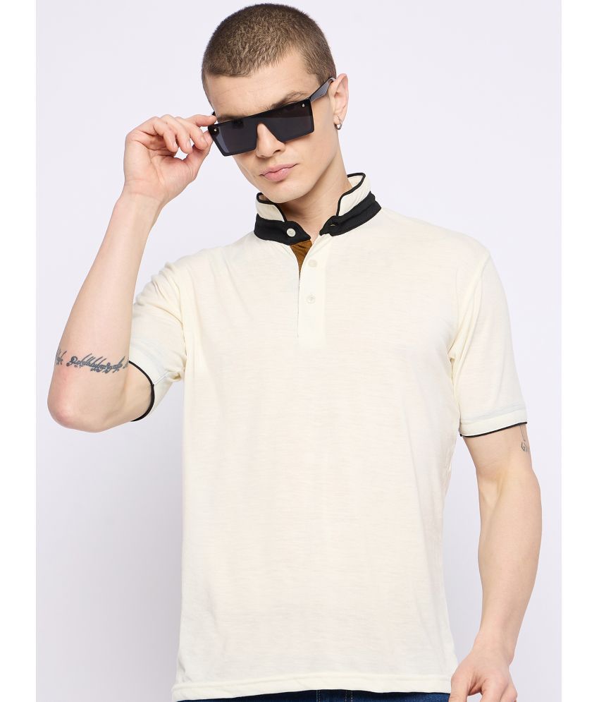     			GET GOLF Cotton Blend Regular Fit Solid Half Sleeves Men's T-Shirt - Beige ( Pack of 1 )