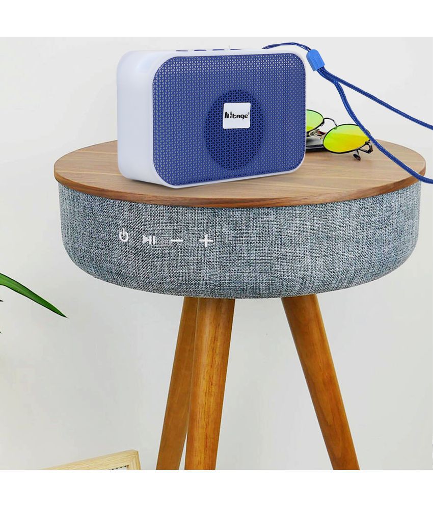     			hitage BT-5.0 Glare 5 W Bluetooth Speaker Bluetooth V 5.0 with USB,SD card Slot Playback Time 24 hrs Blue