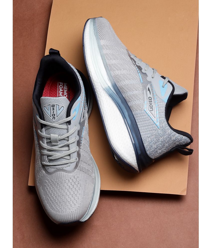     			ASIAN LIGHTFOAM-01 Light Grey Men's Sports Running Shoes