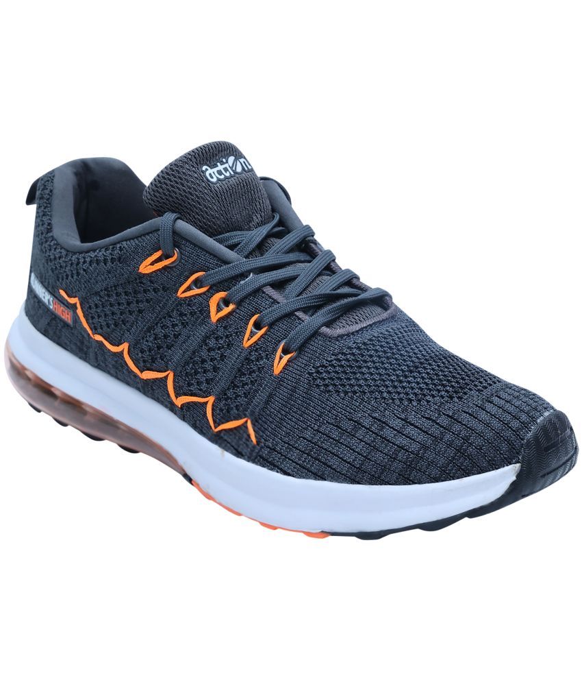     			Action Dark Grey Men's Sports Running Shoes