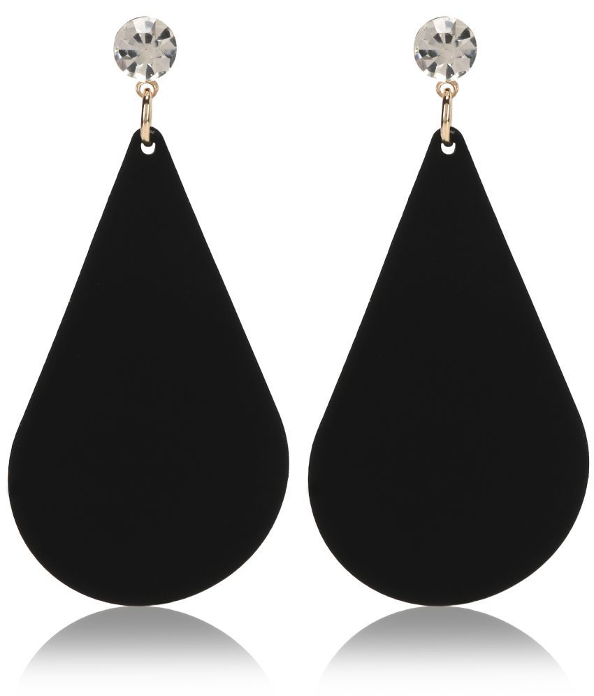     			Chocozone Black Danglers Earrings ( Pack of 1 )