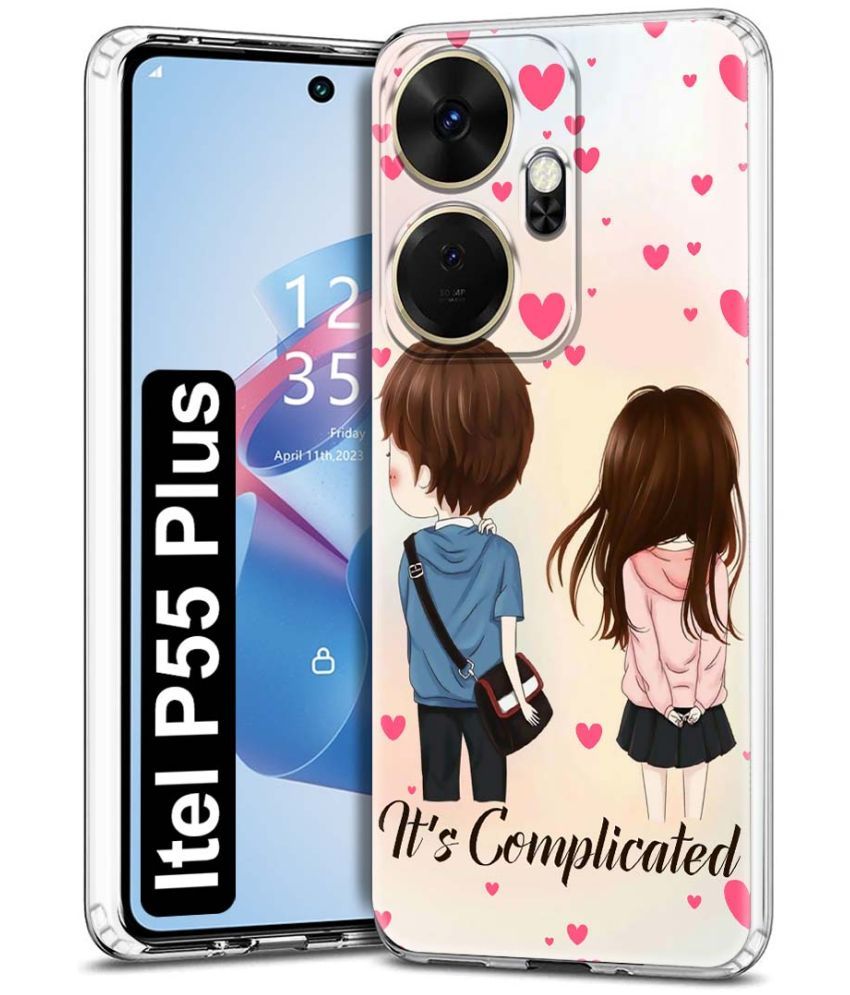     			Fashionury Multicolor Printed Back Cover Silicon Compatible For Itel P55 Plus ( Pack of 1 )