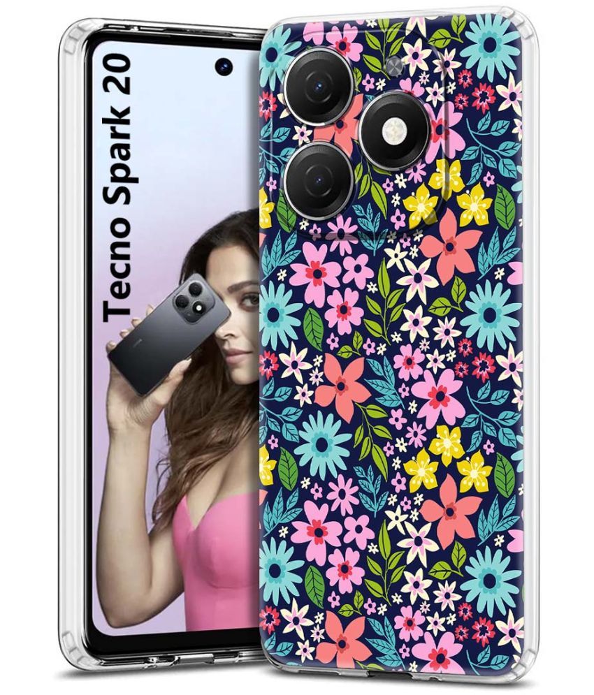     			Fashionury Multicolor Printed Back Cover Silicon Compatible For Tecno Spark 20 ( Pack of 1 )