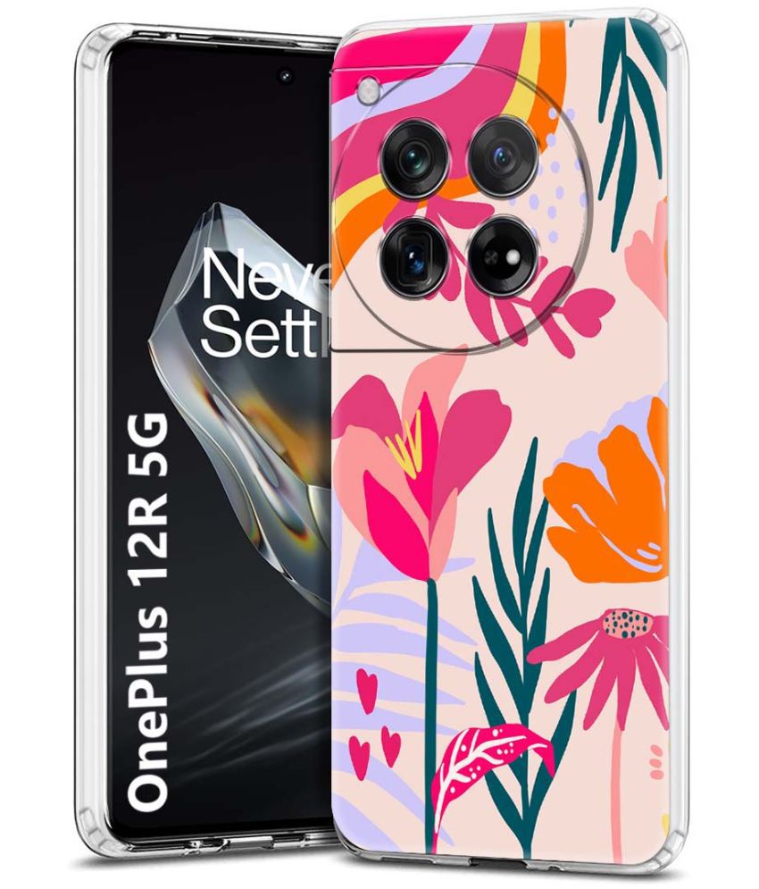     			Fashionury Multicolor Printed Back Cover Silicon Compatible For OnePlus 12R 5G ( Pack of 1 )