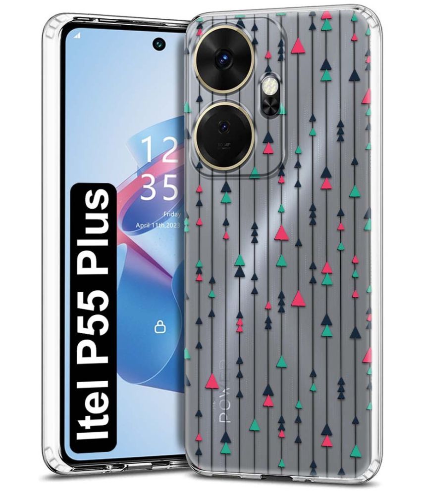     			Fashionury Multicolor Printed Back Cover Silicon Compatible For Itel P55 Plus ( Pack of 1 )