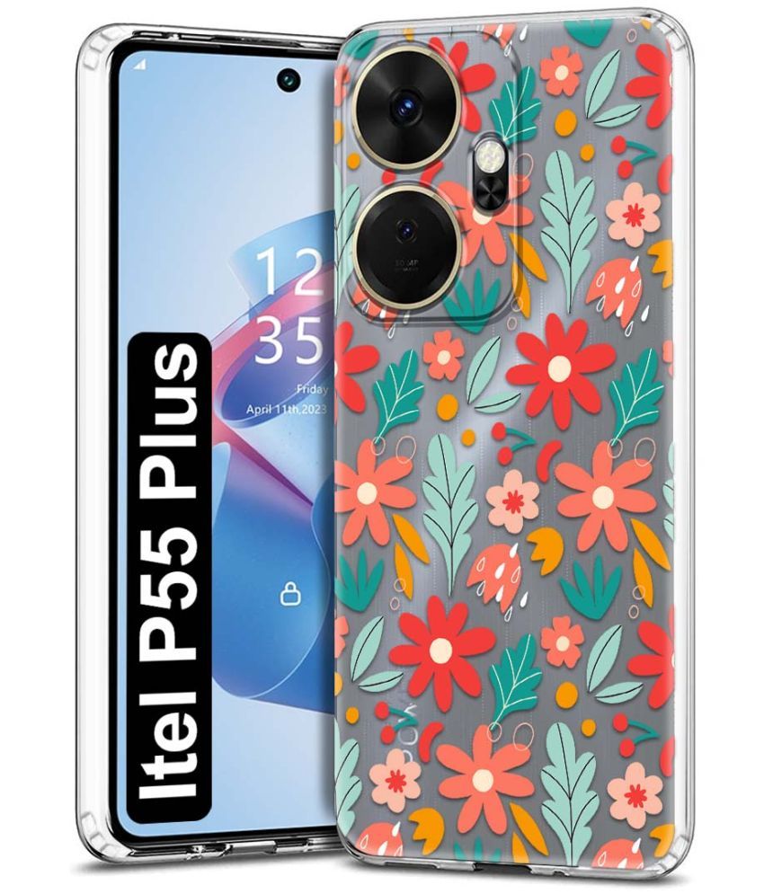     			Fashionury Multicolor Printed Back Cover Silicon Compatible For Itel P55 Plus ( Pack of 1 )