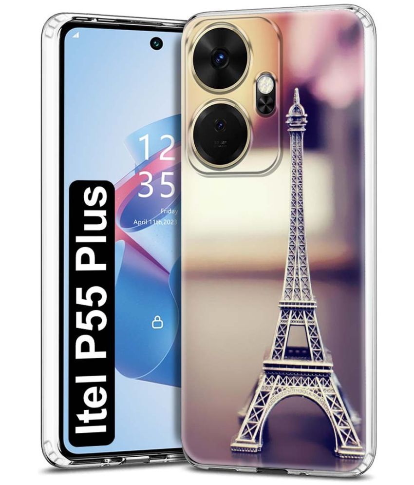     			Fashionury Multicolor Printed Back Cover Silicon Compatible For Itel P55 Plus ( Pack of 1 )