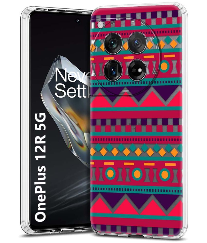     			Fashionury Multicolor Printed Back Cover Silicon Compatible For OnePlus 12R 5G ( Pack of 1 )