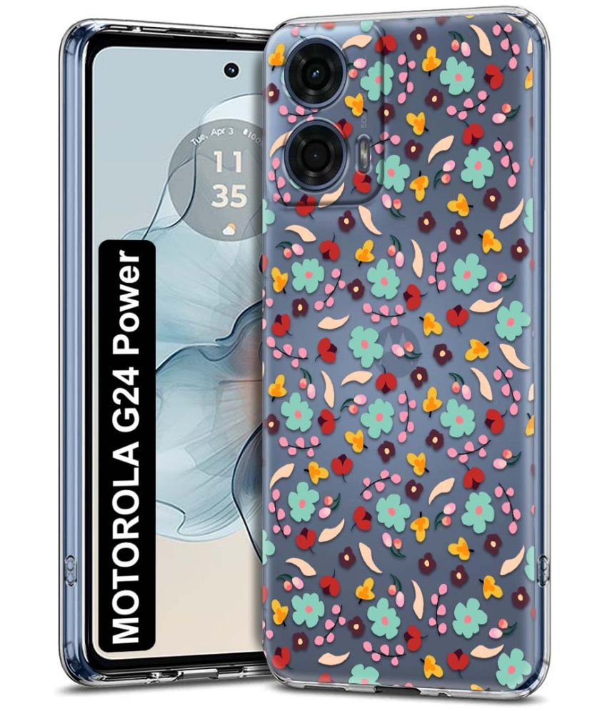     			Fashionury Multicolor Printed Back Cover Silicon Compatible For MOTOROLA G24 Power ( Pack of 1 )