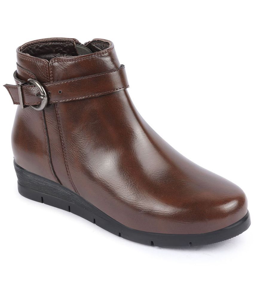     			Fausto Brown Women's Ankle Length Boots