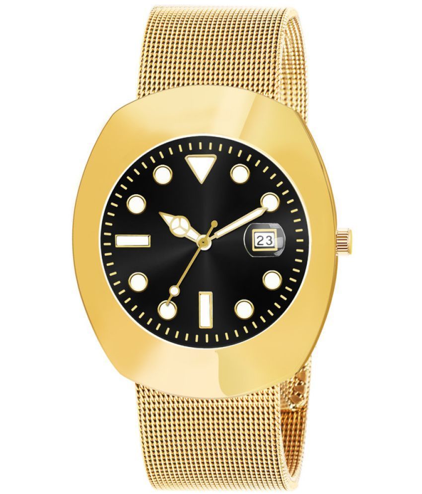     			Loretta Gold Stainless Steel Analog Men's Watch