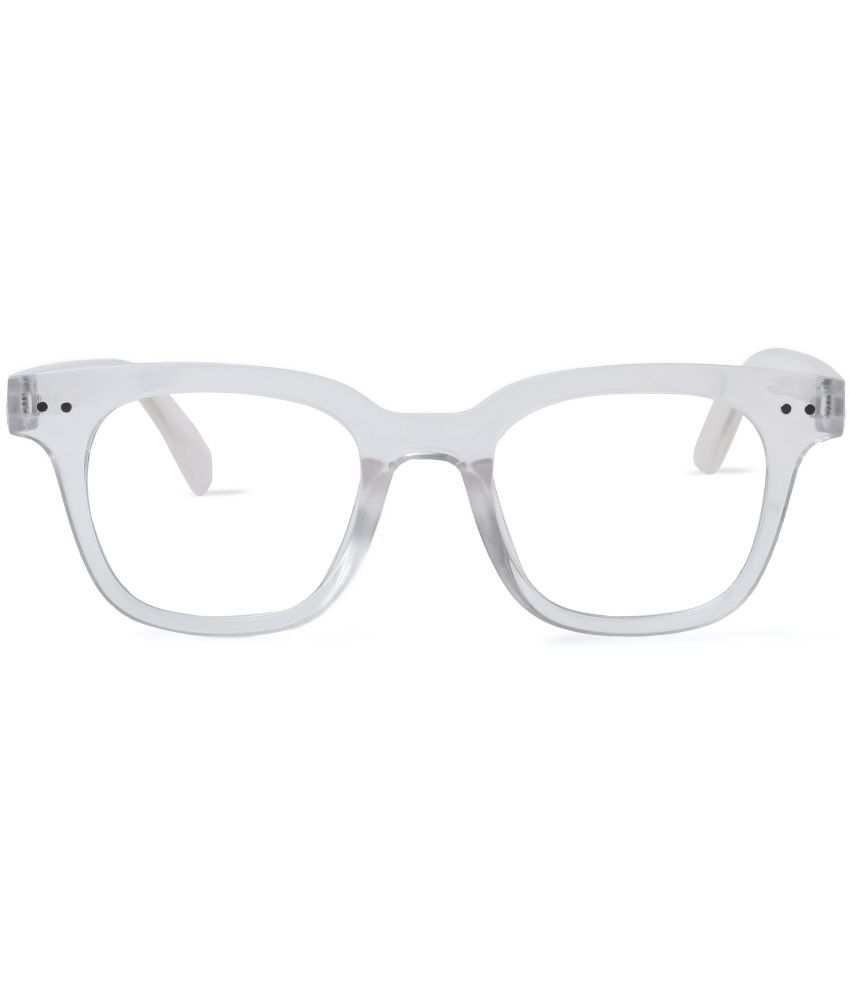     			SAN EYEWEAR White Full Rim Square Computer Glasses ( Pack of 1 )