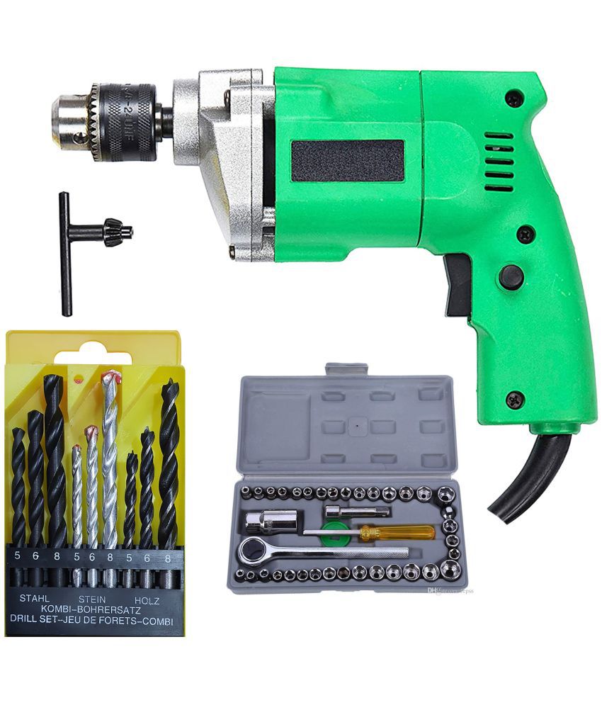     			Shopper52 - DRL9PCB40PC 350W 10mm Corded Drill Machine with Bits