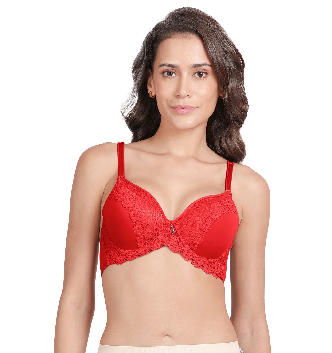     			Susie Nylon Women's Balconette Bra ( Red ) S51115-FieryRed