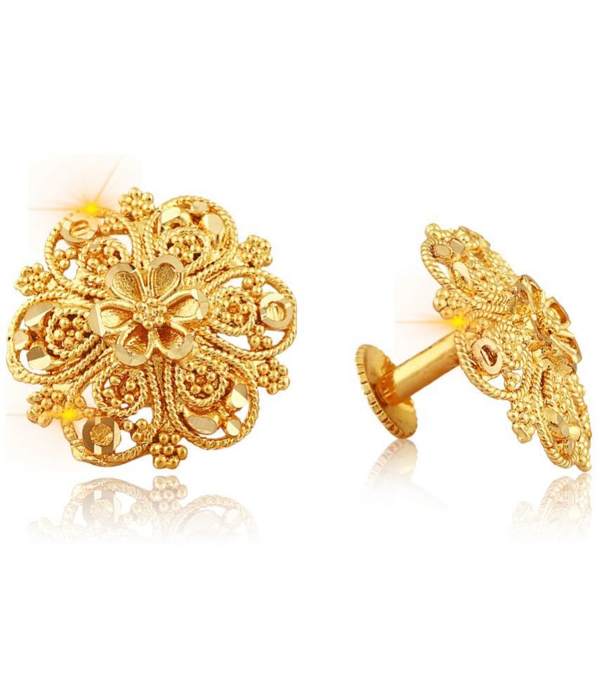     			VIVASTRI Golden Jhumki Earrings ( Pack of 2 )